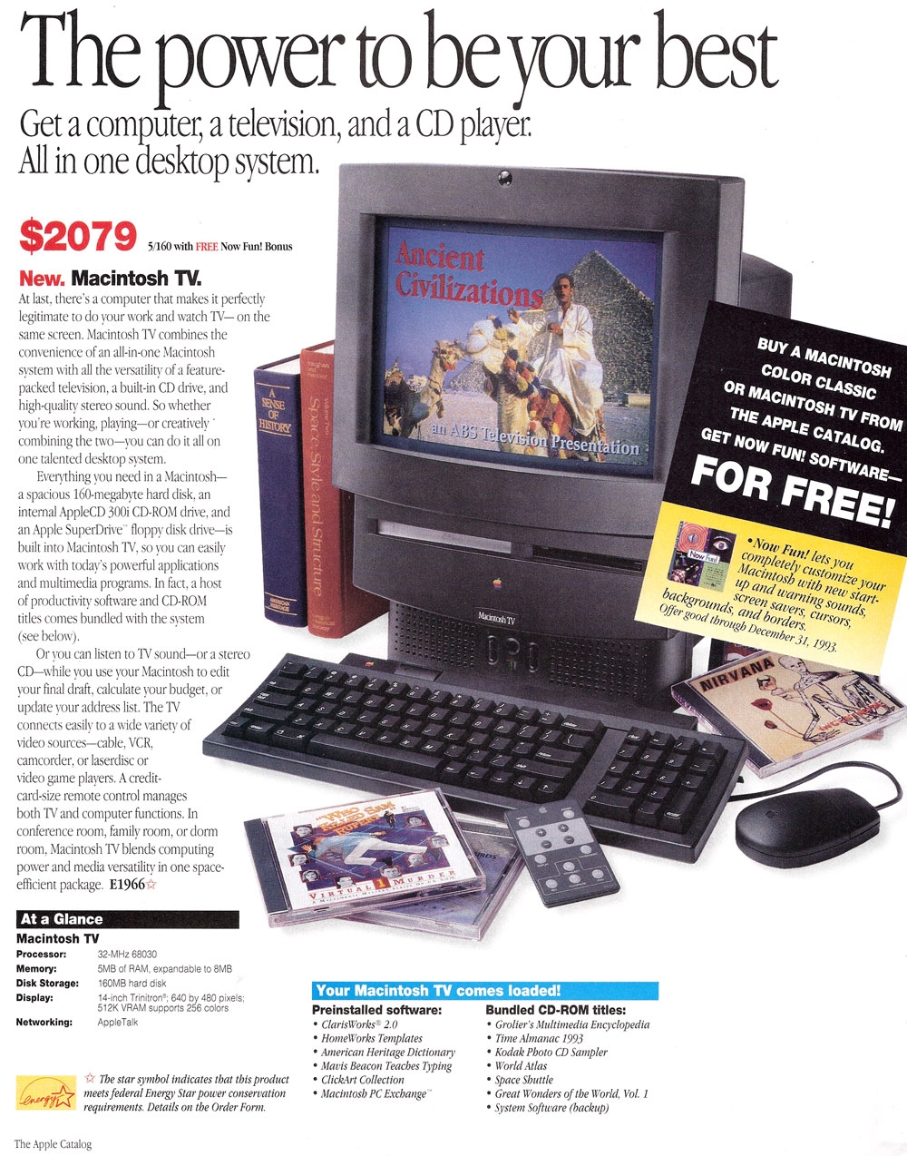 1993 Macintosh TV, the precursor to the Apple TV of today (2023)