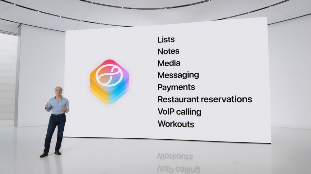 Craig Federighi speaks about Apple Intelligence powered by OpenAI technology at WWDC