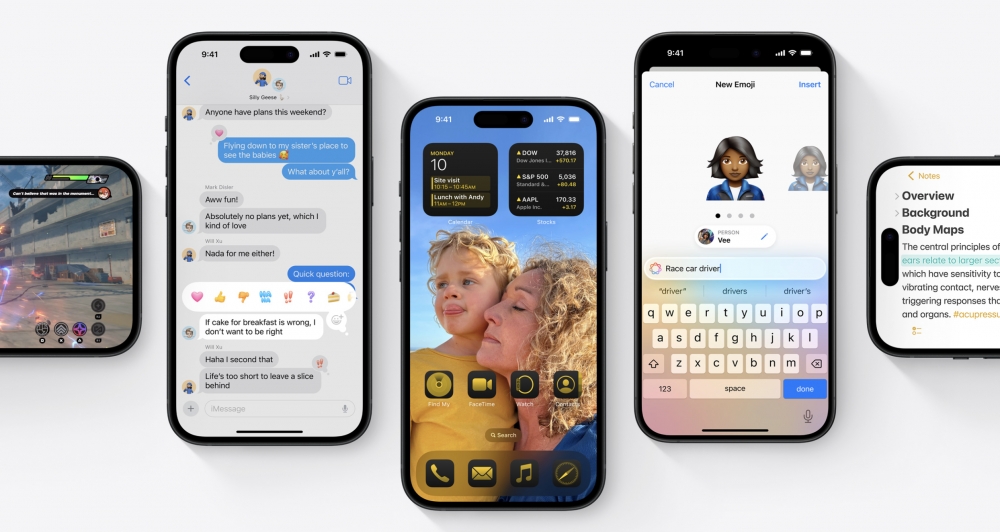 An official screenshot of iOS 18’s sleek new design.