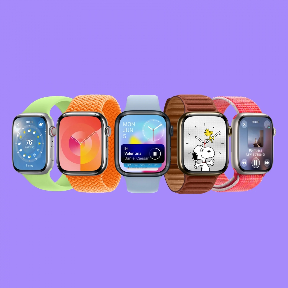 The Apple Watch Series 9, Apple's current latest-generation smartwatch, running on watchOS 10.