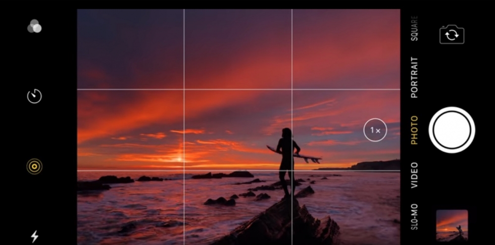 Rule of Thirds: Go to Settings > Camera and toggle the Grid option.