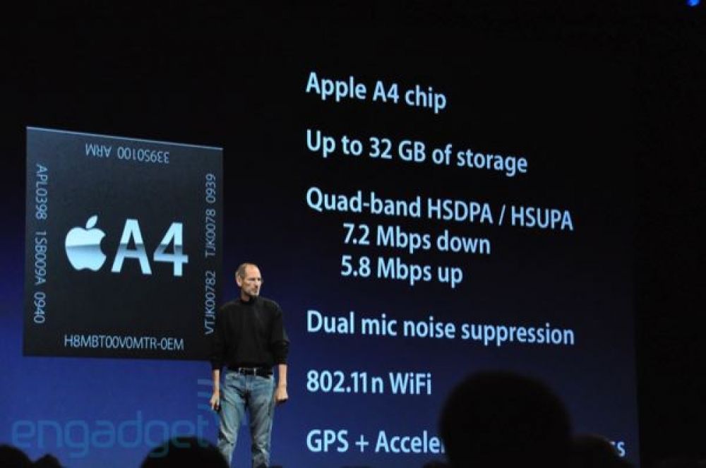 Steve Jobs introduces the Apple A4 chip