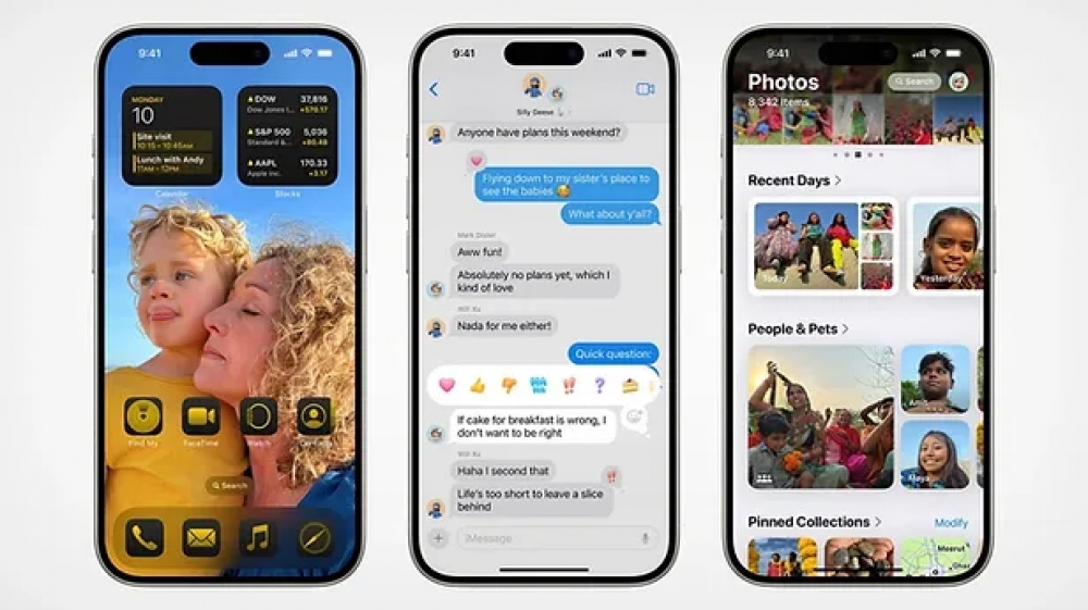 Some of iOS 18's upcoming features.