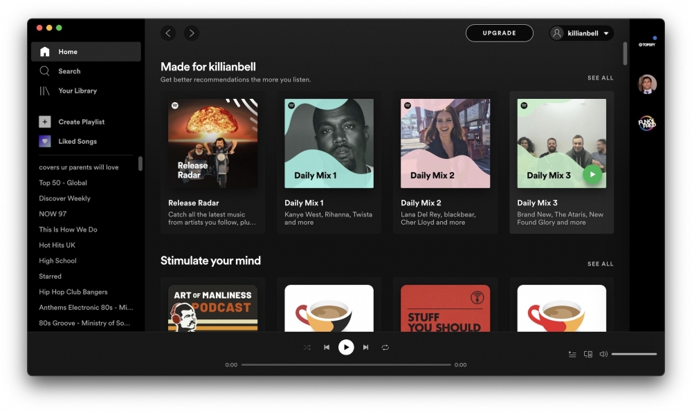 spotify mac app mini