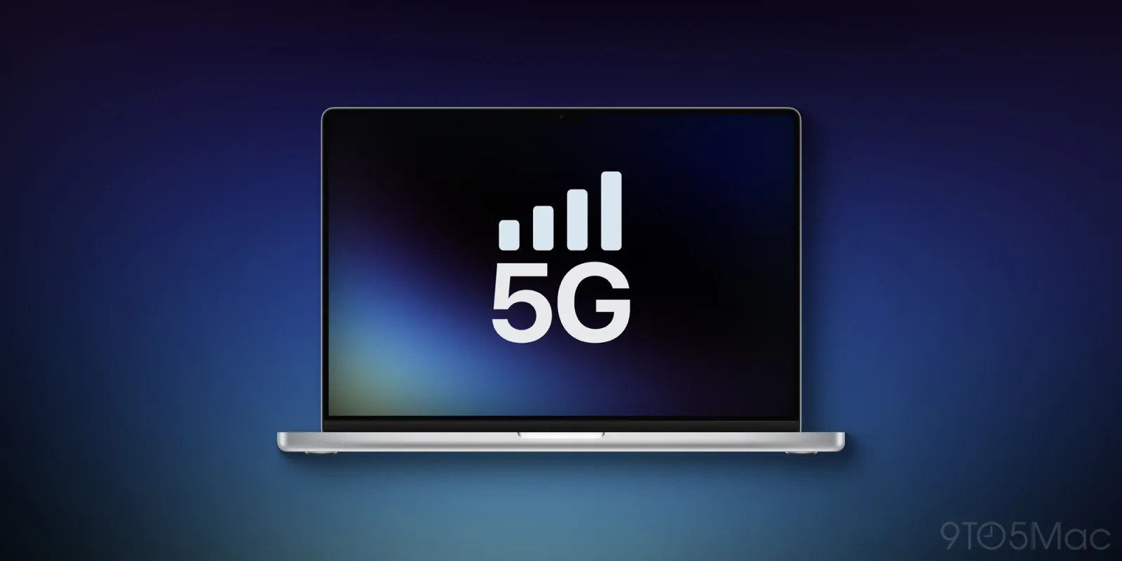 A concept of a MacBook Pro with 5G connectivity.