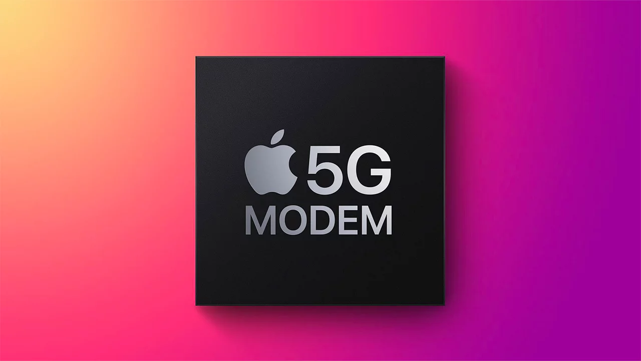 A concept rendering of an Apple 5G modem, rumored to debut in March 2025 with the iPhone SE 4.