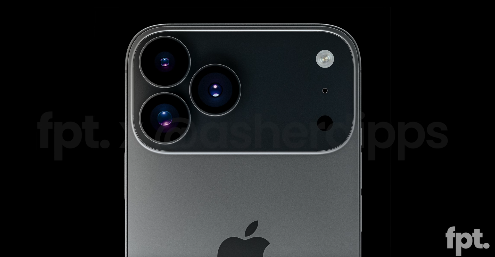A concept rendering of the rear camera of Apple's iPhone 17 Pro.