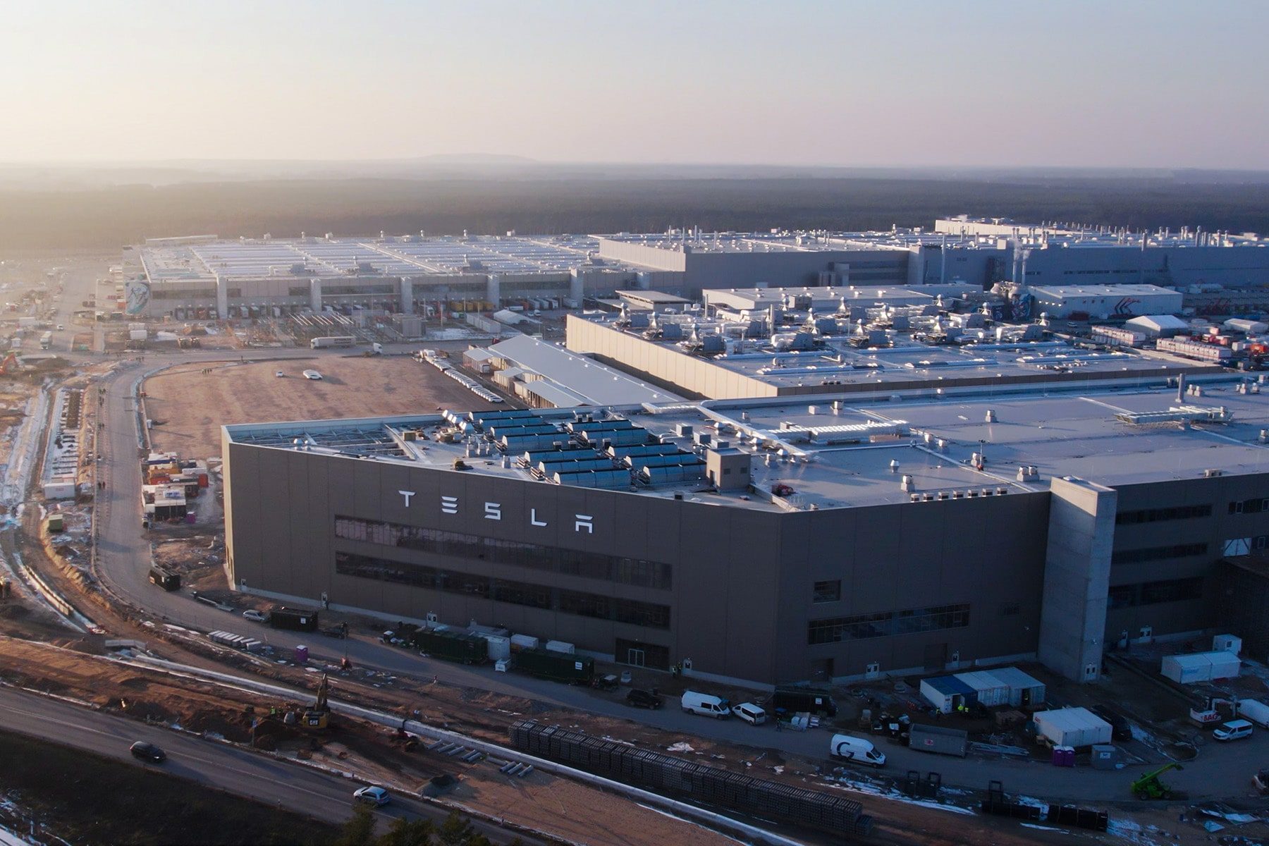 A Tesla Gigafactory in Berlin, Germany.