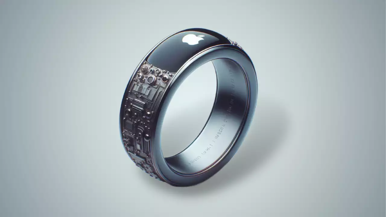 Another concept image of Apple's smart ring project.