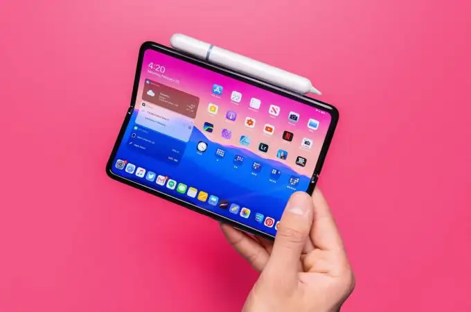 Apple book-style foldable iPhone.