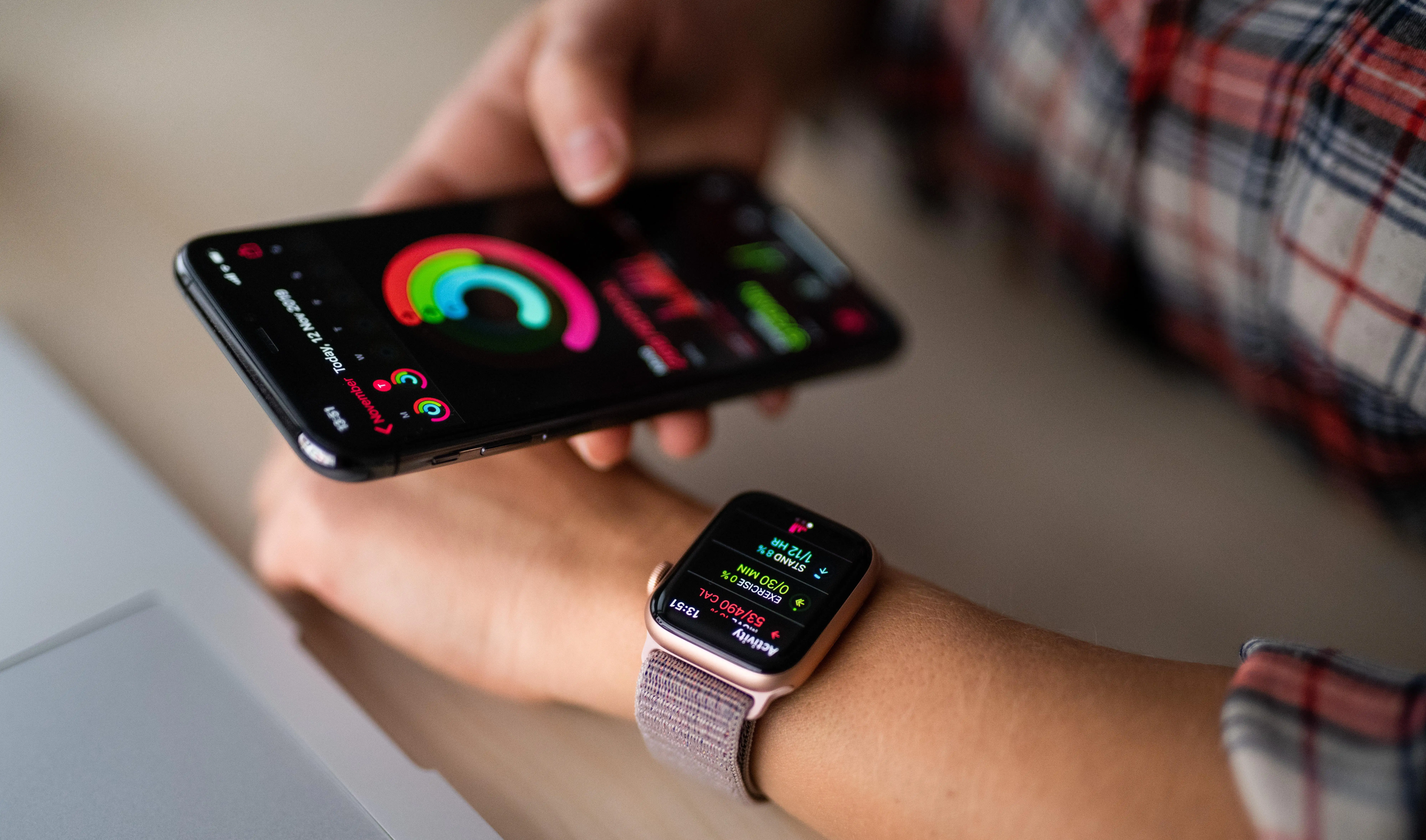 Apple Fitness on iPhone and Apple Watch.