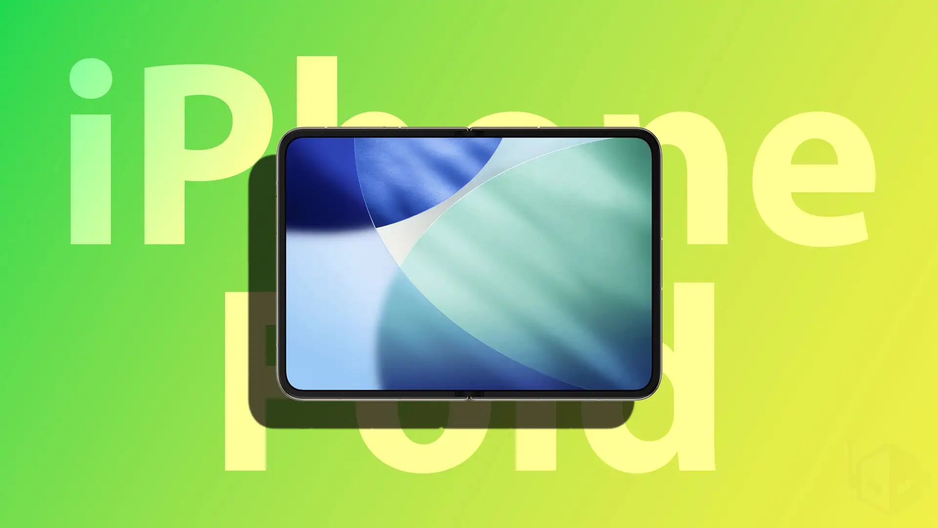 Apple's iPhone Fold, a 3D rendering concept
