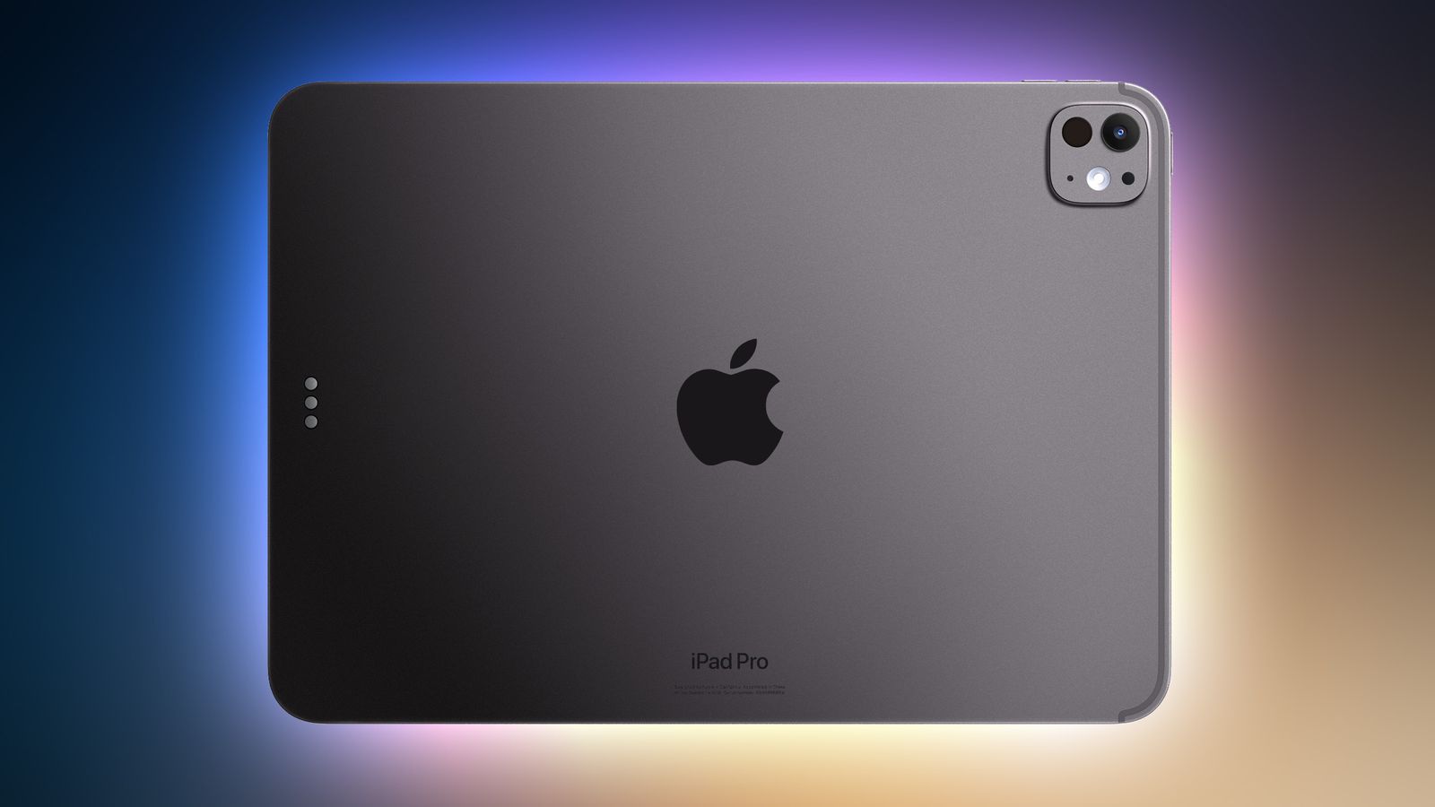 Apple's M5 iPad Pro might be the first iPad Pro with a landscape Apple logo, a noteable shift from previous versions.