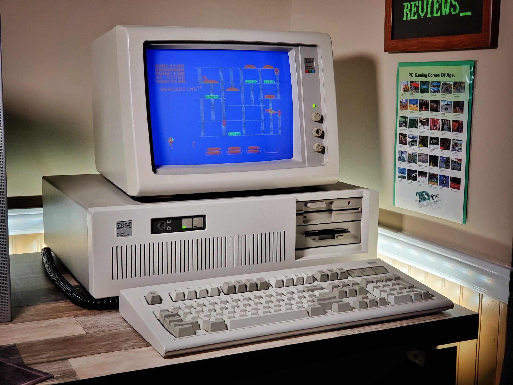 By contrast, this is IBM in 1984. while their computers were advanced, they lacked the breakthrough visually pleasing user interface of Apple's Macintosh 128K, released the same year (1984).