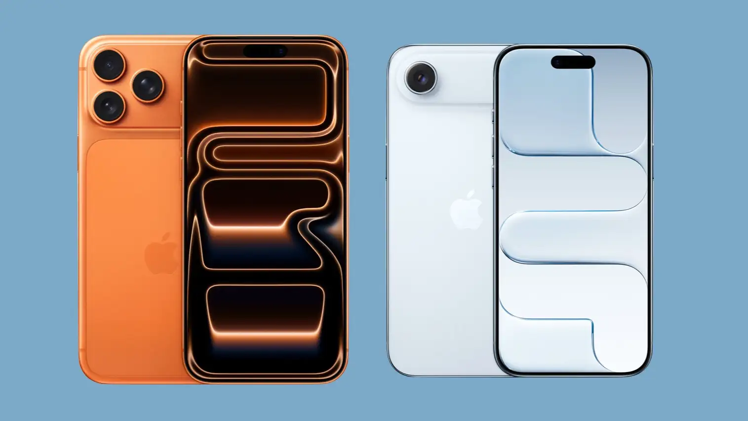 iPhone 17 Pro Max (left) vs. iPhone Air (right).