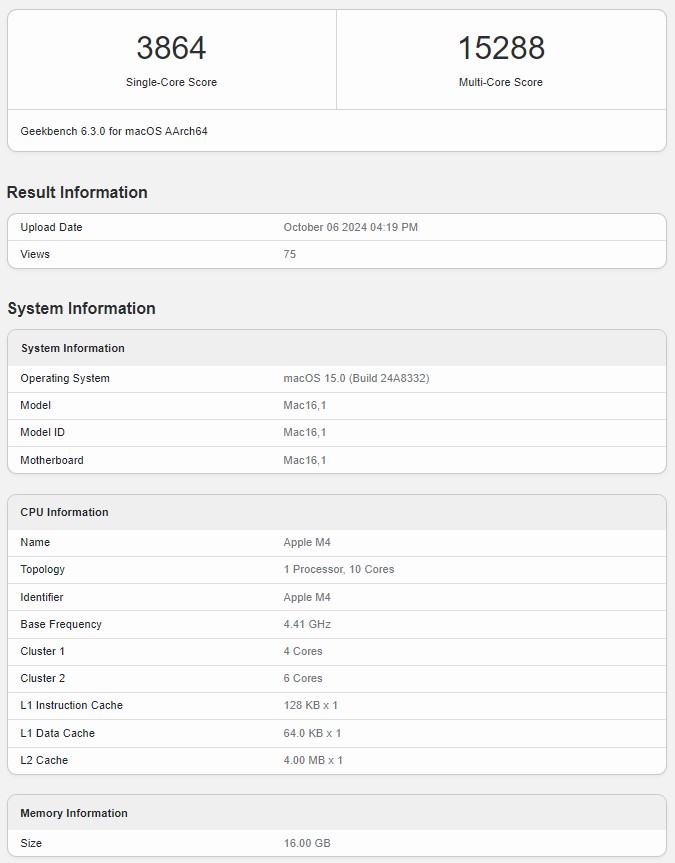 M4 MacBook Pro leaked Geekbench benchmarks.