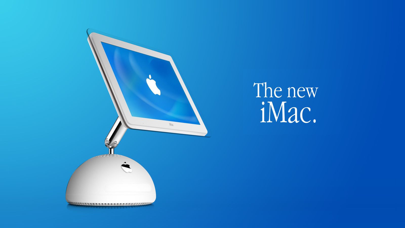 Pictured: The Apple iMac G4 from 20 years ago.