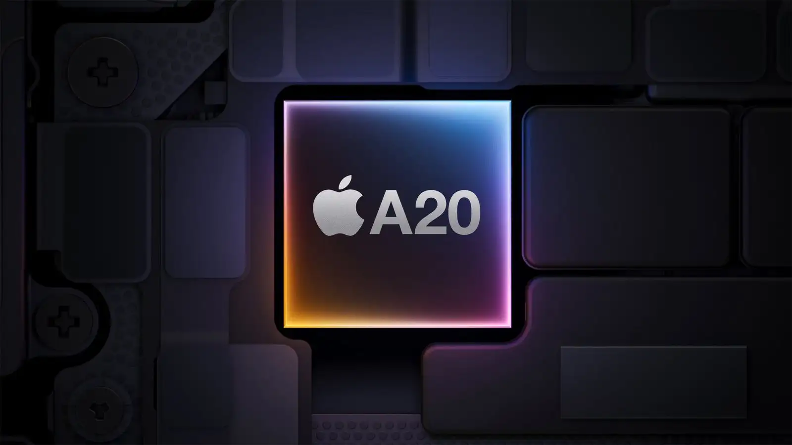 Rendering of an Apple A20 chipset.