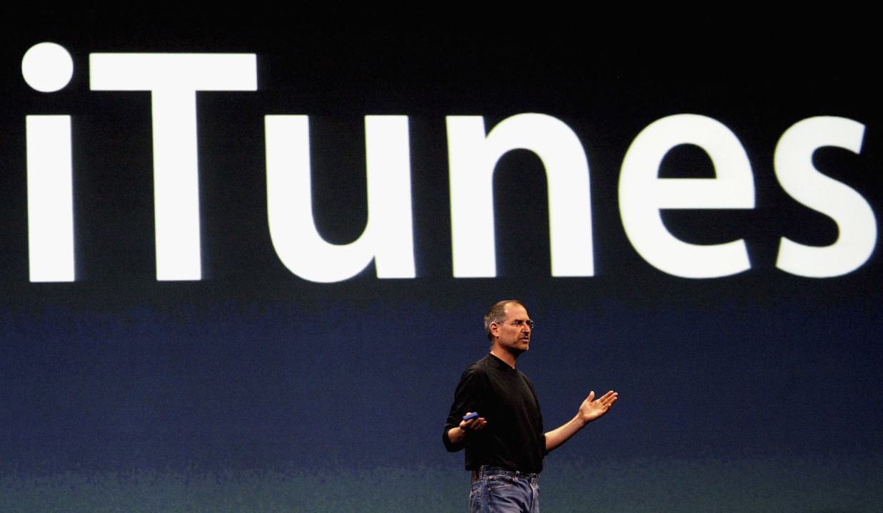 Steve Jobs announcing iTunes in 2001.