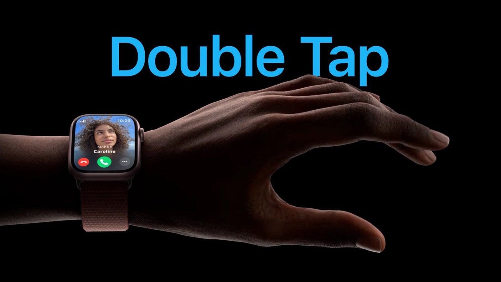 The Apple Watch Series 9 with Double Tap.