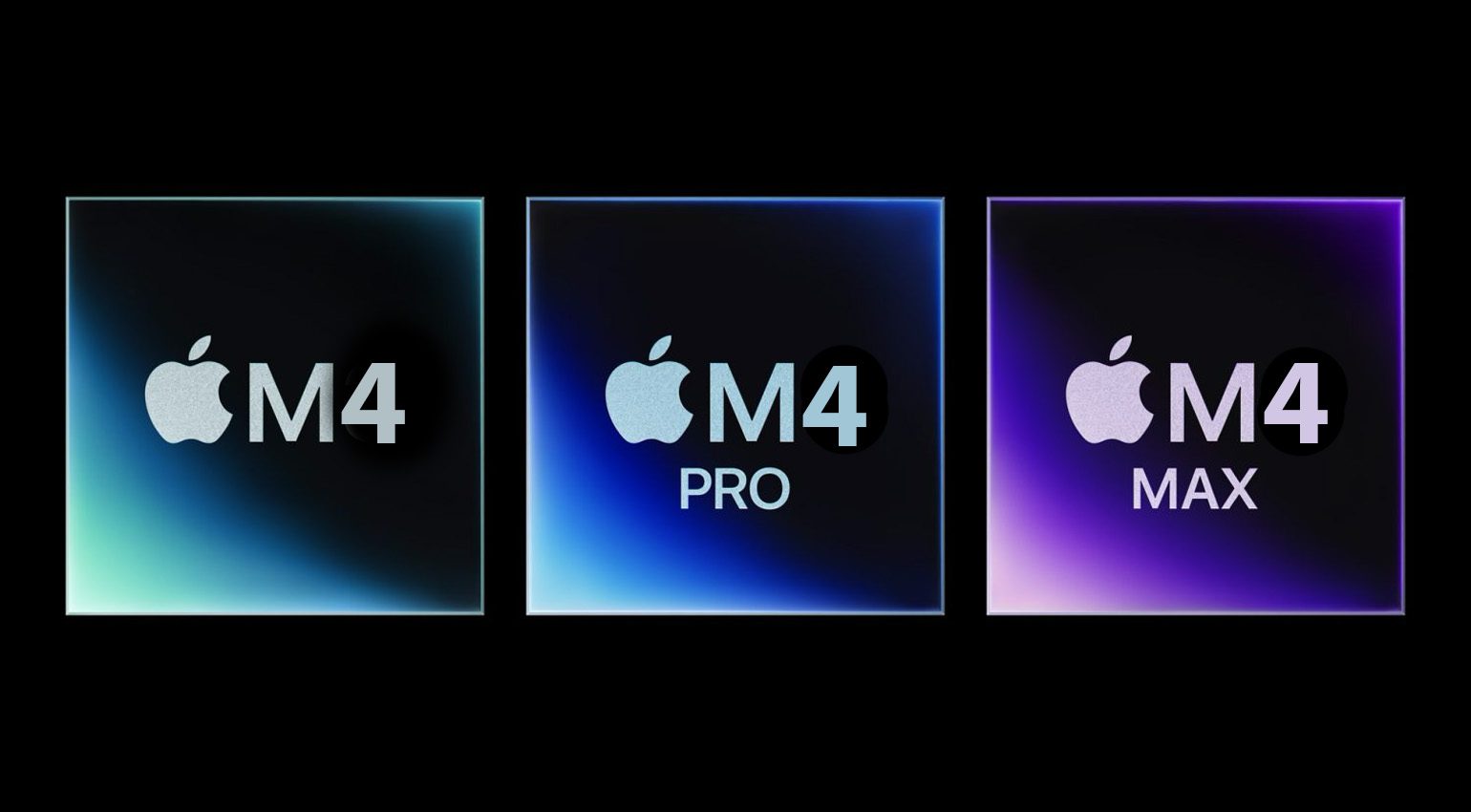 The expected lineup of Apple M4 chipsets coming in 2024; including M4, M4 Pro and M4 Max.