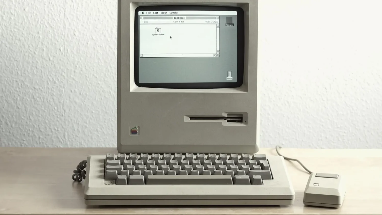 The original iMac with the first commercial mouse. As Steve Jobs once said; 