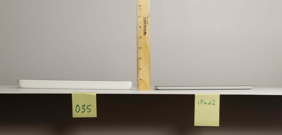 The rare leaked iPad prototype wasn't just bigger, it was also much (much) thicker than the original iPad (iPad 1).