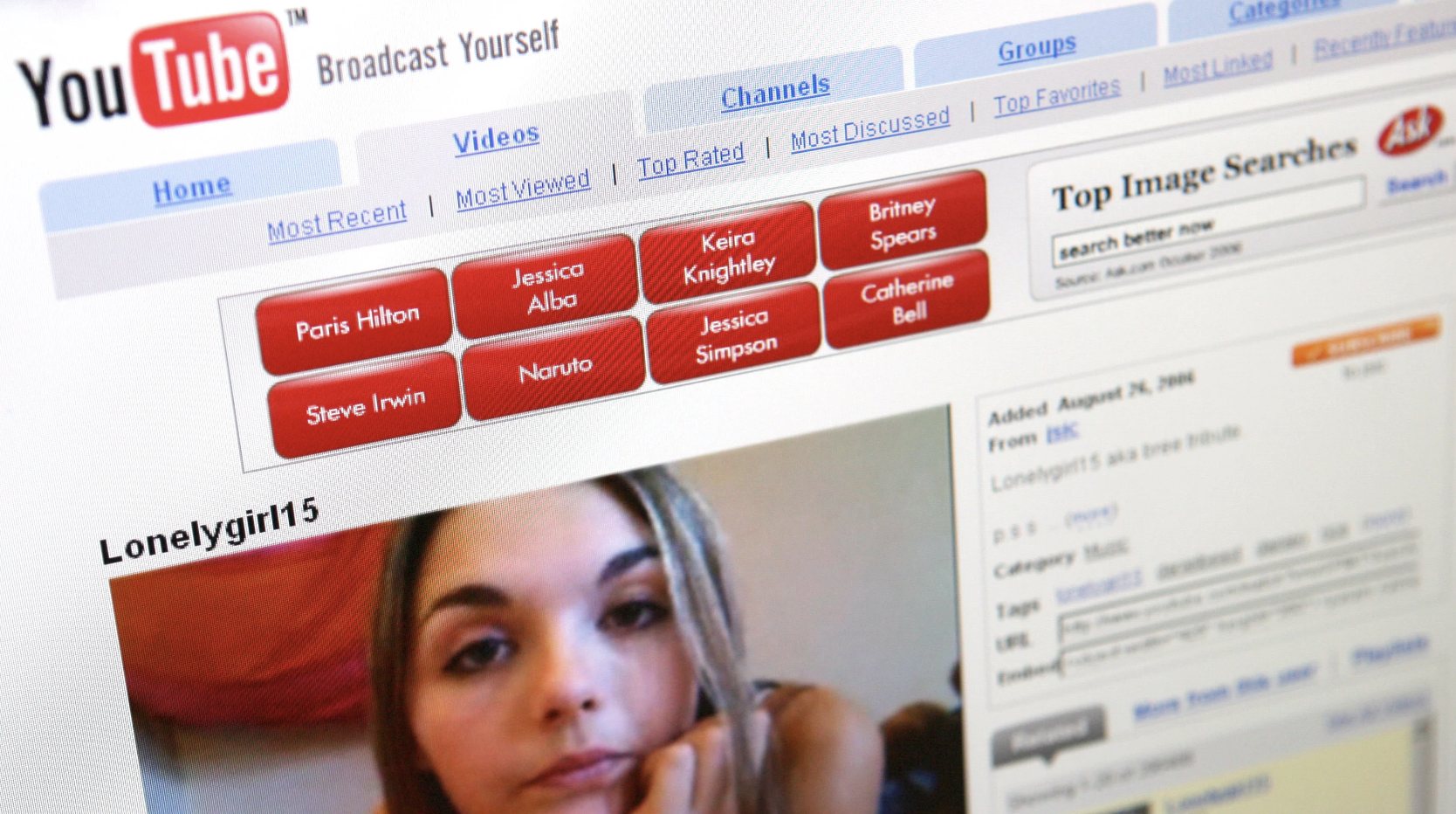 This is what YouTube.com looked like in 2006.