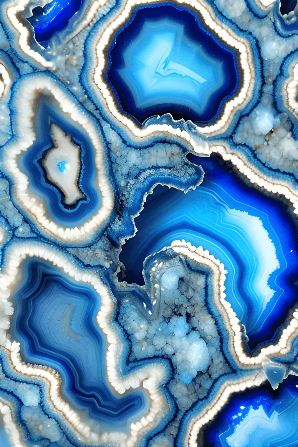 3D Exquisite Realistic Detail Beautiful Decorative Blue Agate Geode Stone For iPad Wallpapers wallpaper for Apple iPhone, Apple Watch, Mac, iPad and Apple Watch