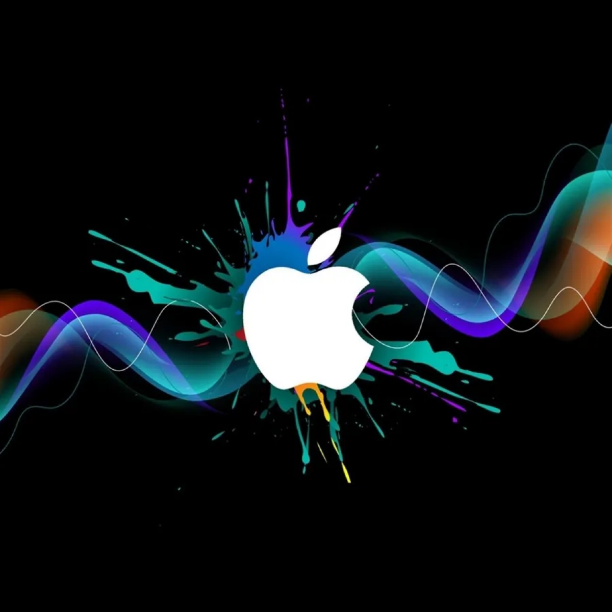 Apple Logo Colorful wallpaper for Apple iPhone, Apple Watch, Mac, iPad and Apple Watch