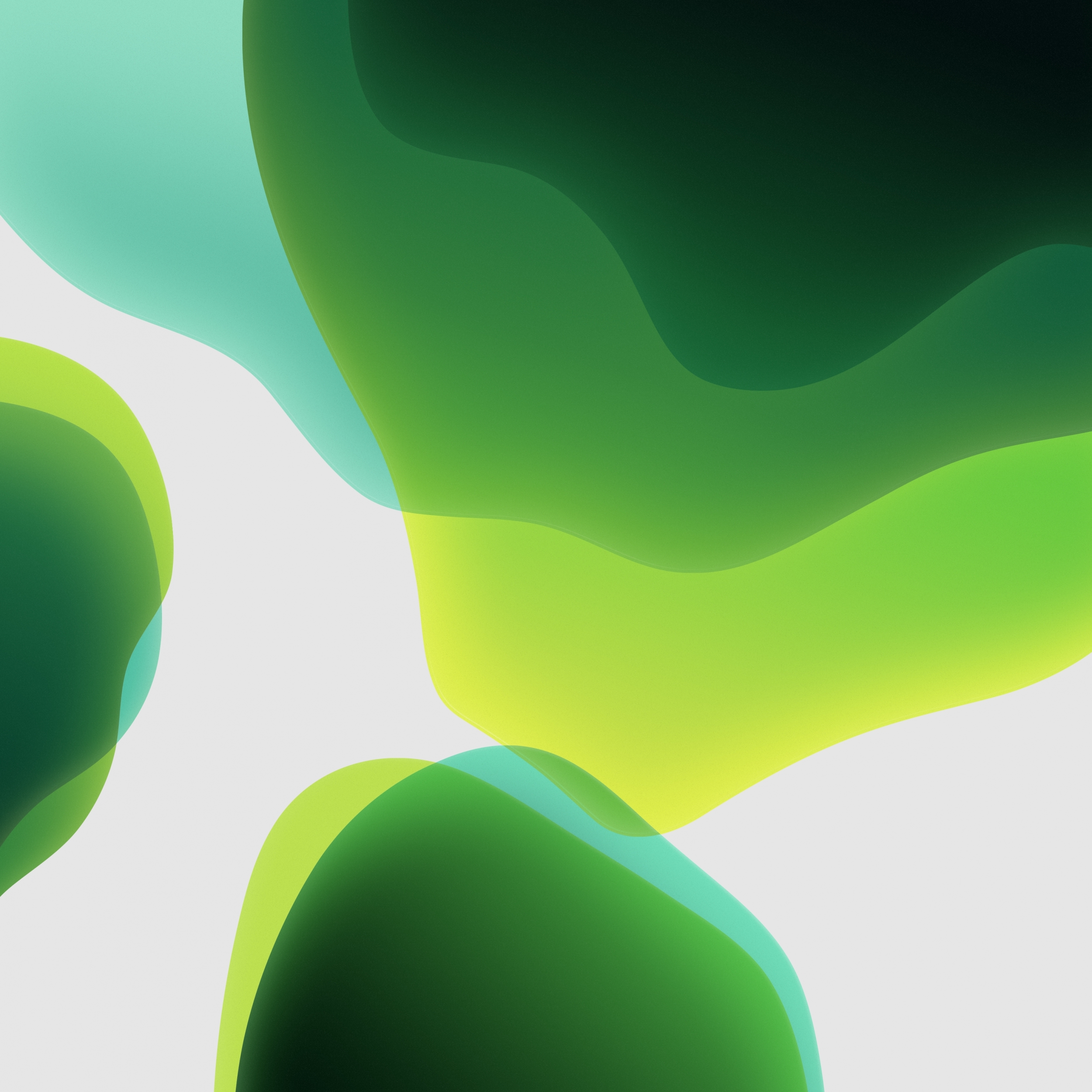 Apple Default Abstract Bubbles Green Light Mode