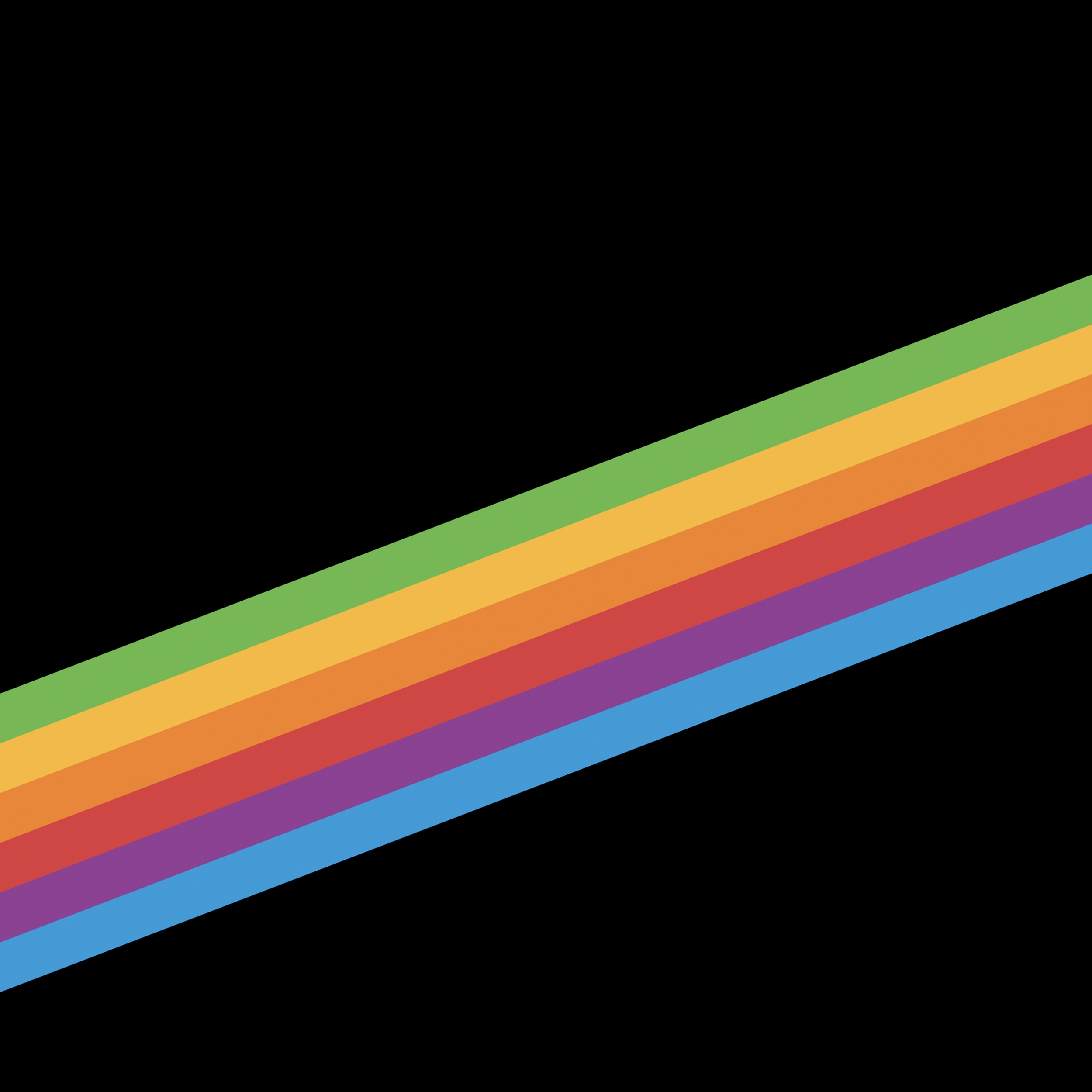 Apple Default Rainbow Stripe Black