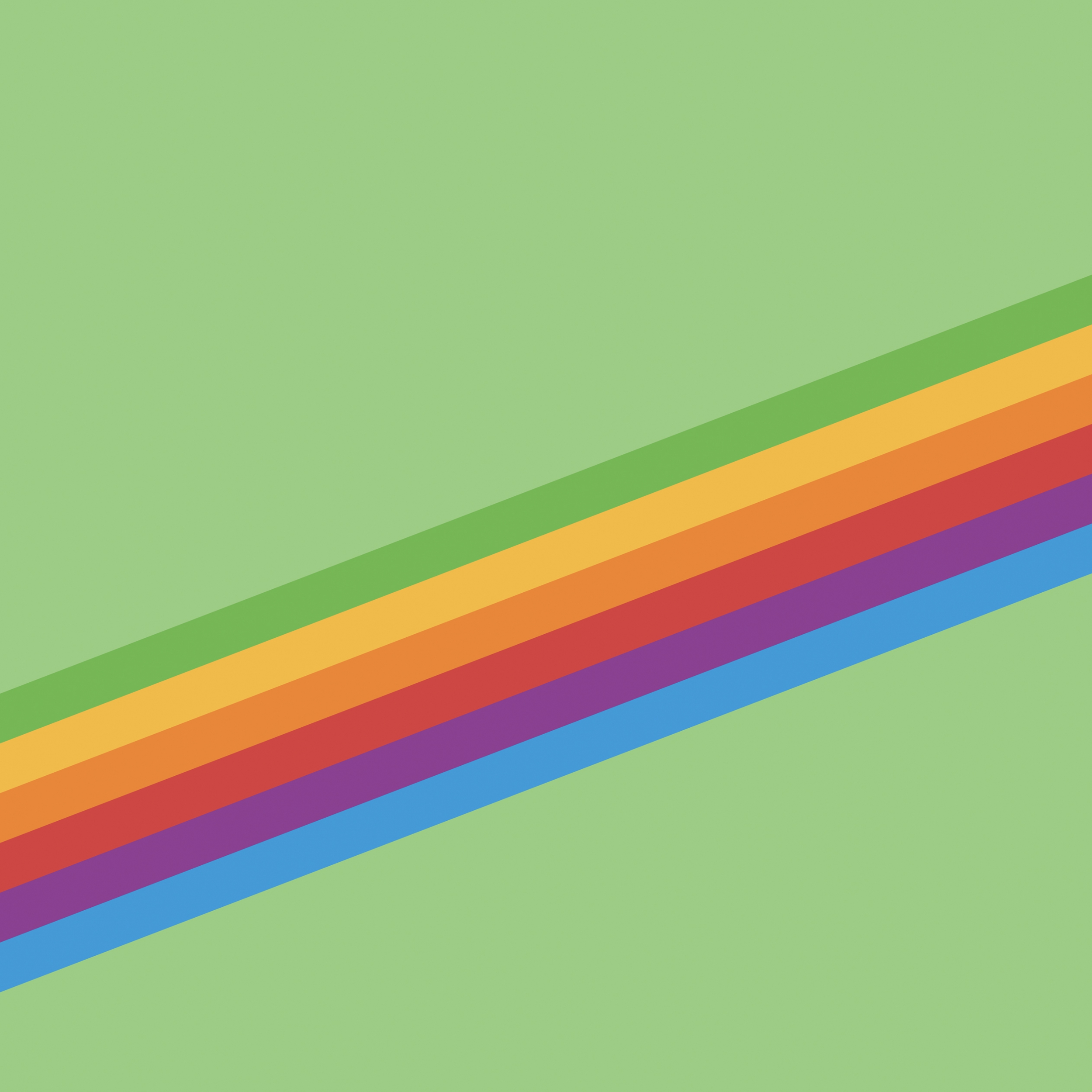 Apple Default Rainbow Stripe Green