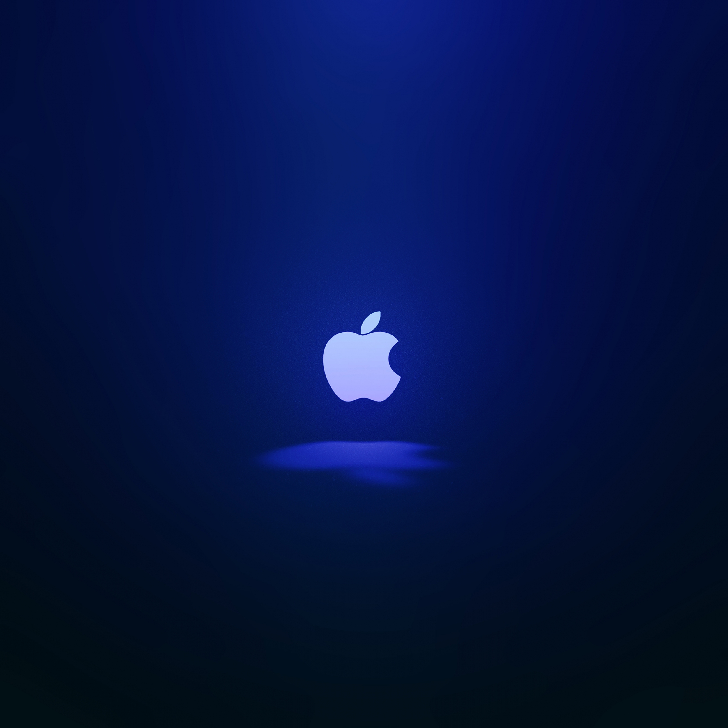 Apple Logo Blue Glowing With Shadow wallpaper for Apple iPhone, Apple Watch, Mac, iPad and Apple Watch