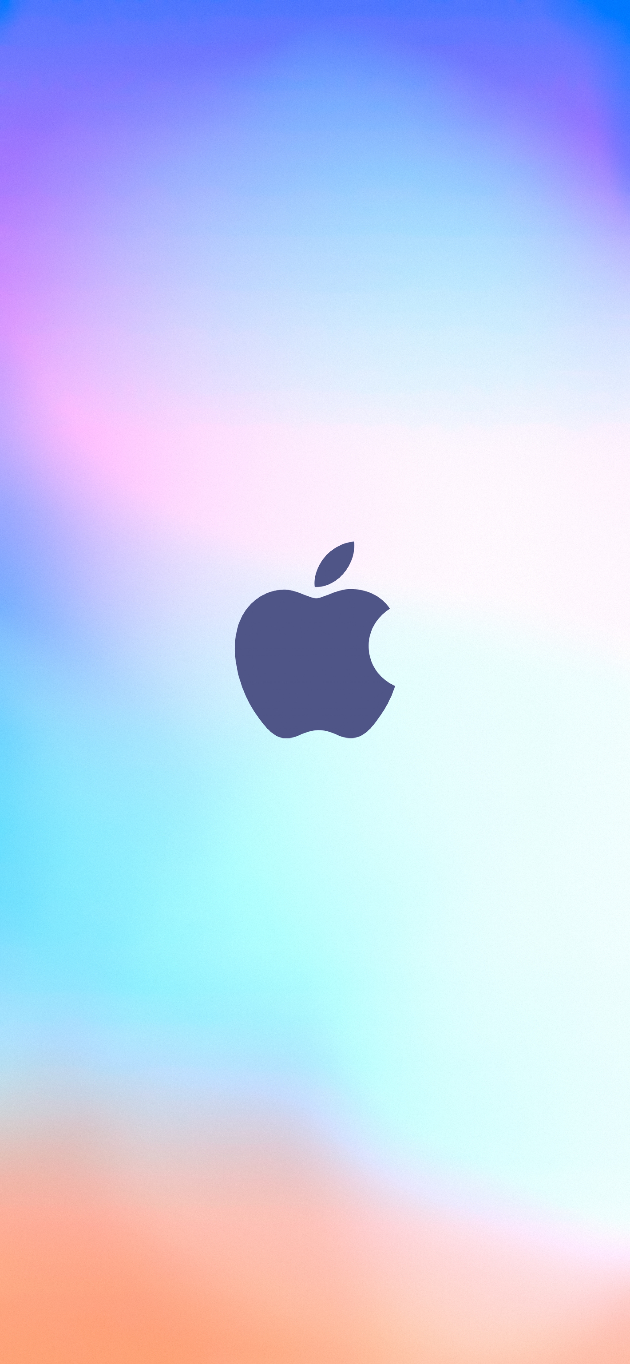 Apple Logo On A Gorgeous Blue Gradient Custom wallpaper for Apple iPhone, Apple Watch, Mac, iPad and Apple Watch