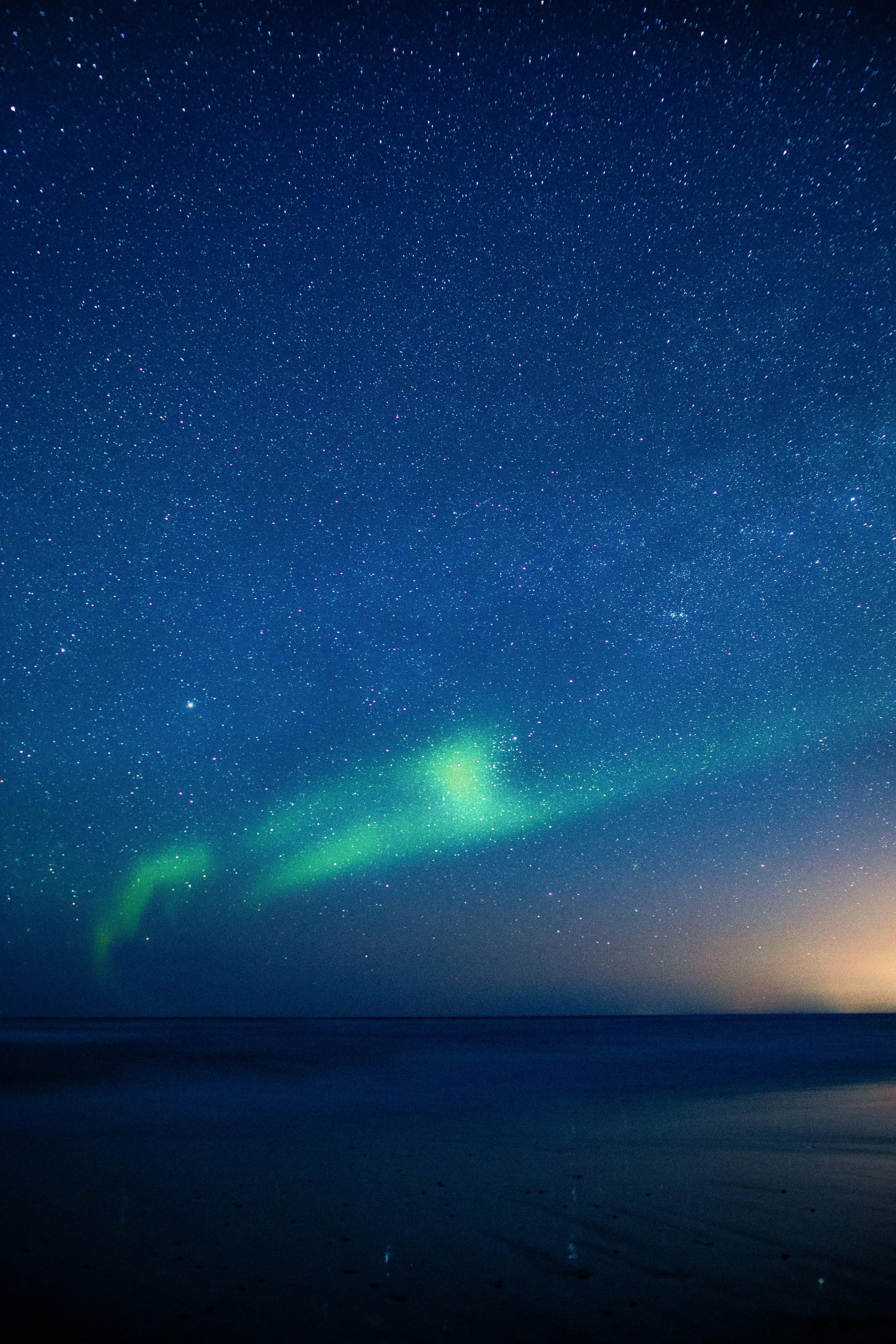 Aurora Borealis Northern Lights With Sky Full Of Stars