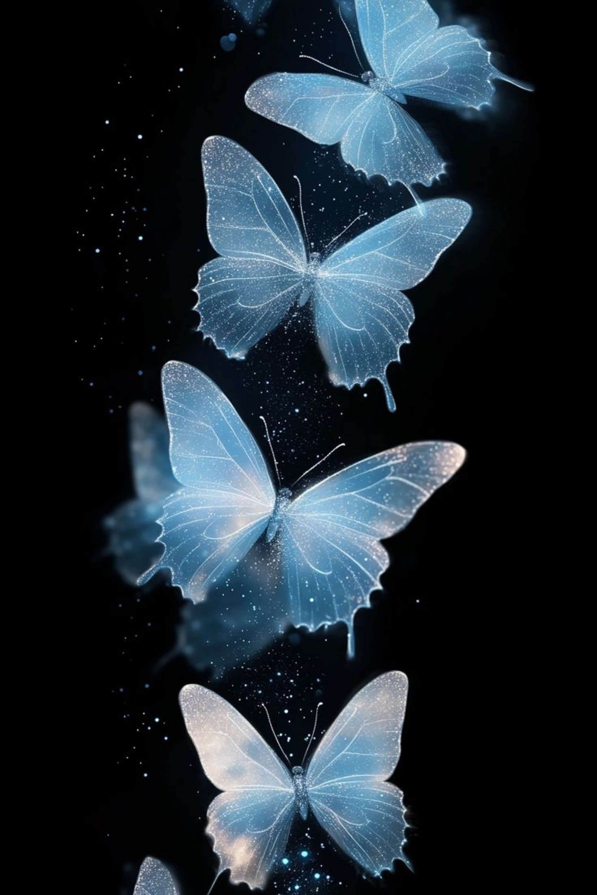 Beautiful Gorgeous Butterflies Semitransparent Wings 4K HD