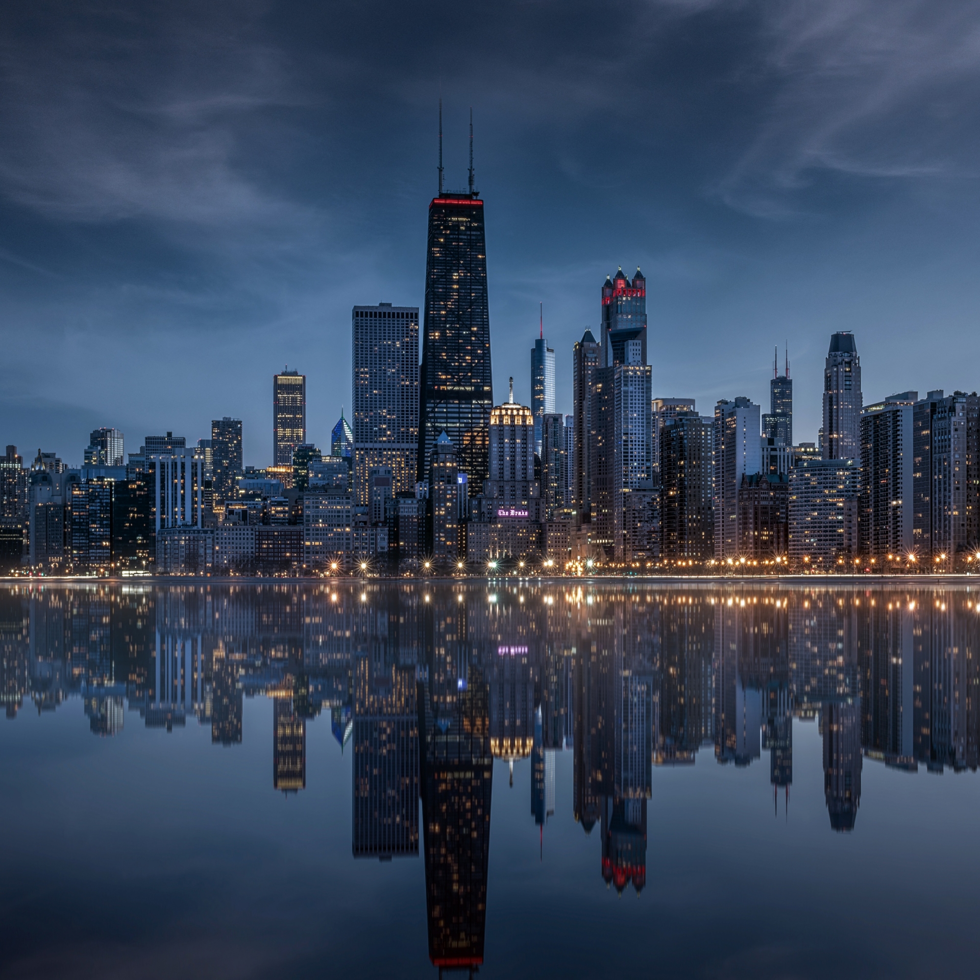 Chicago Illinois City Skyline Lights 