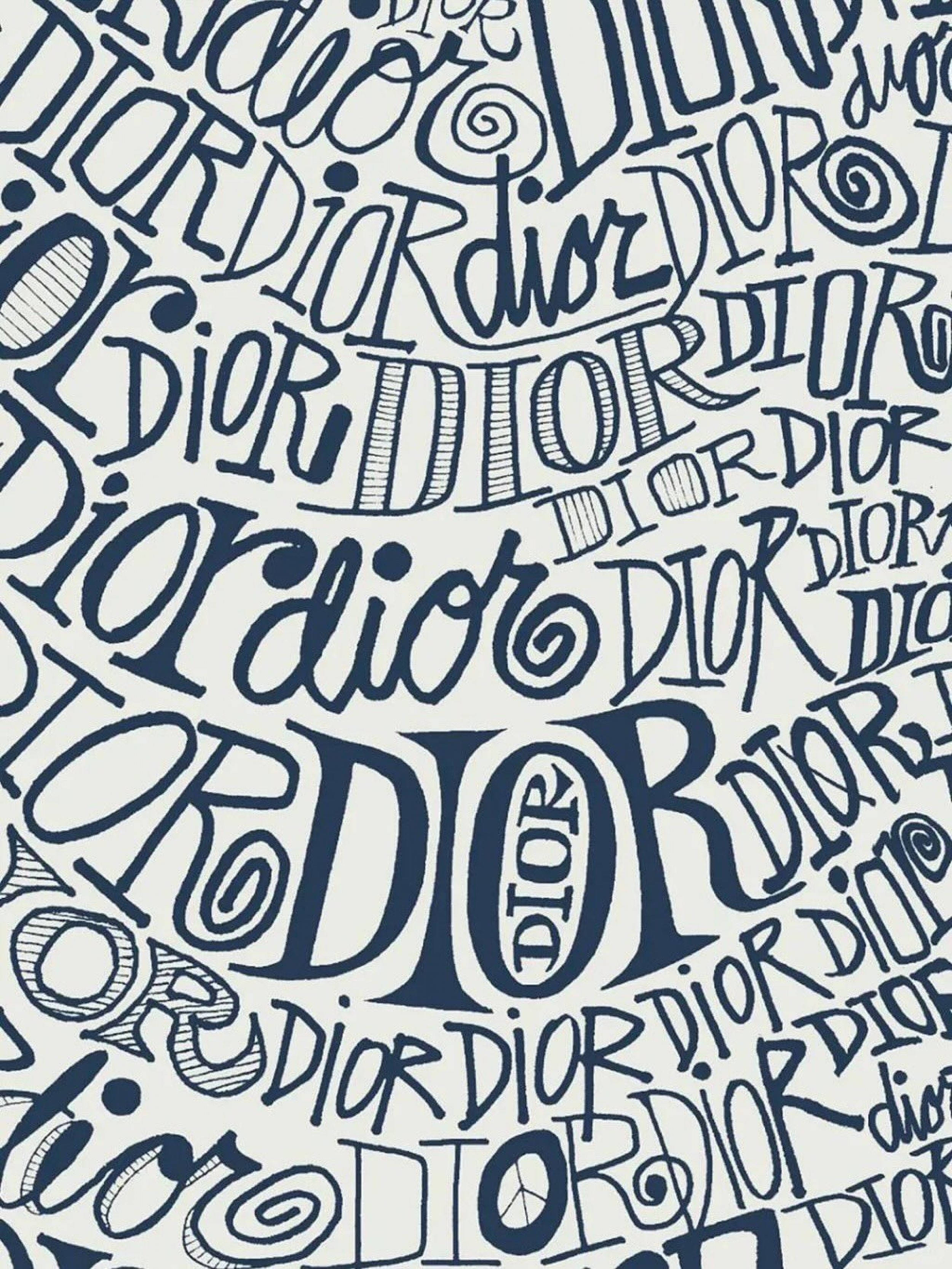 Christian Dior Logo Hand Drawn wallpaper for Apple iPhone, Apple Watch, Mac, iPad and Apple Watch