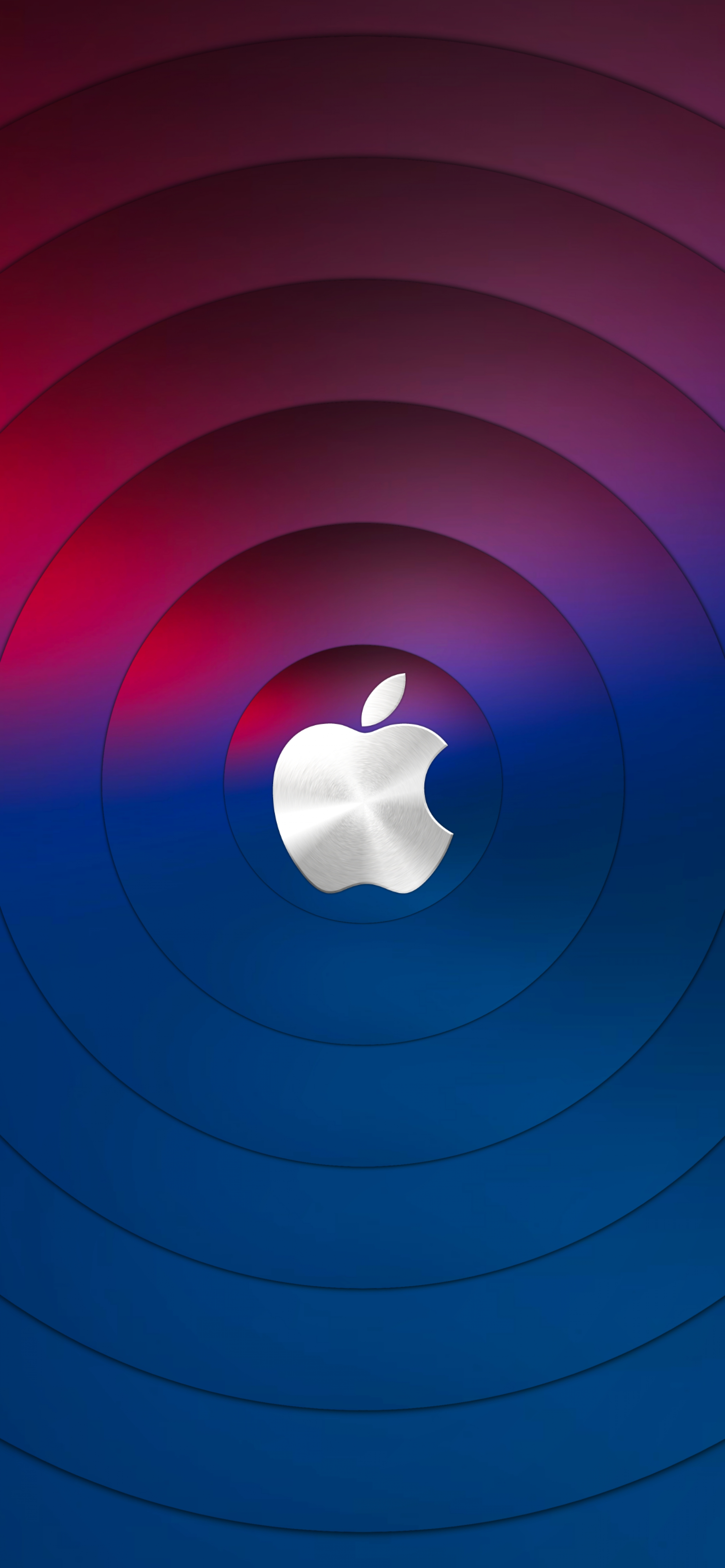 Circular Apple Logo Design Circles Balls Rounded Red And Blue