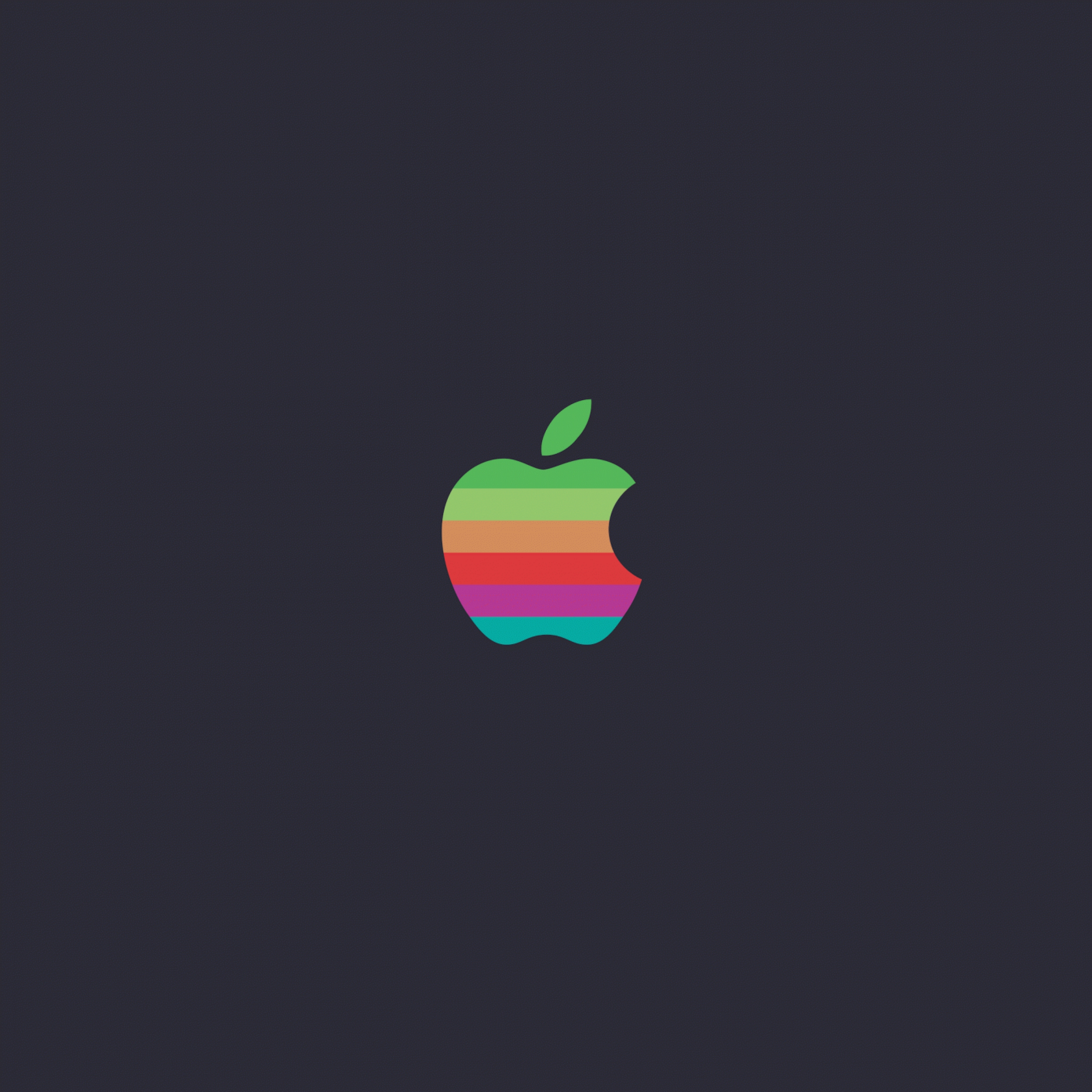 Classic Rainbow Apple Logo Simple