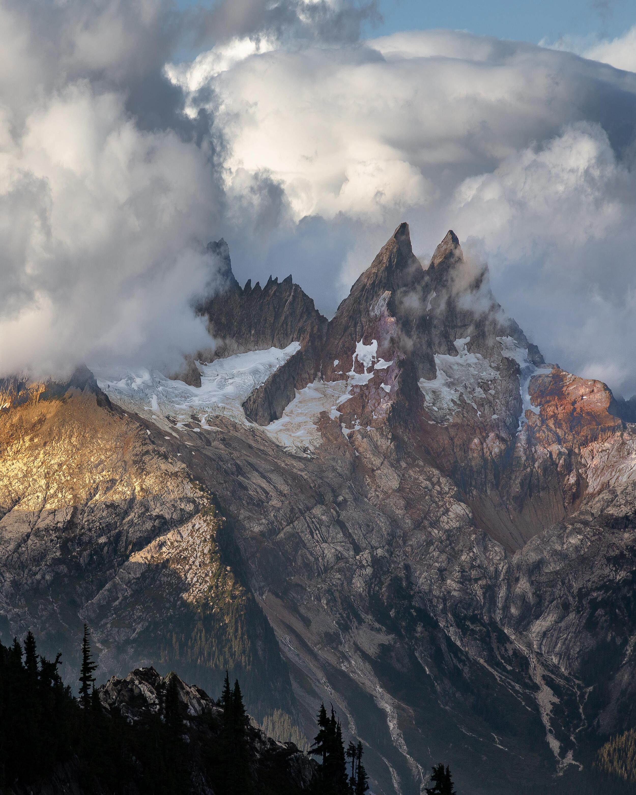 Clouds Over Snow Capped Mountains In Winter Best Free Download Wallpapers For iPad Pro Or iPad Air And Android Tablets