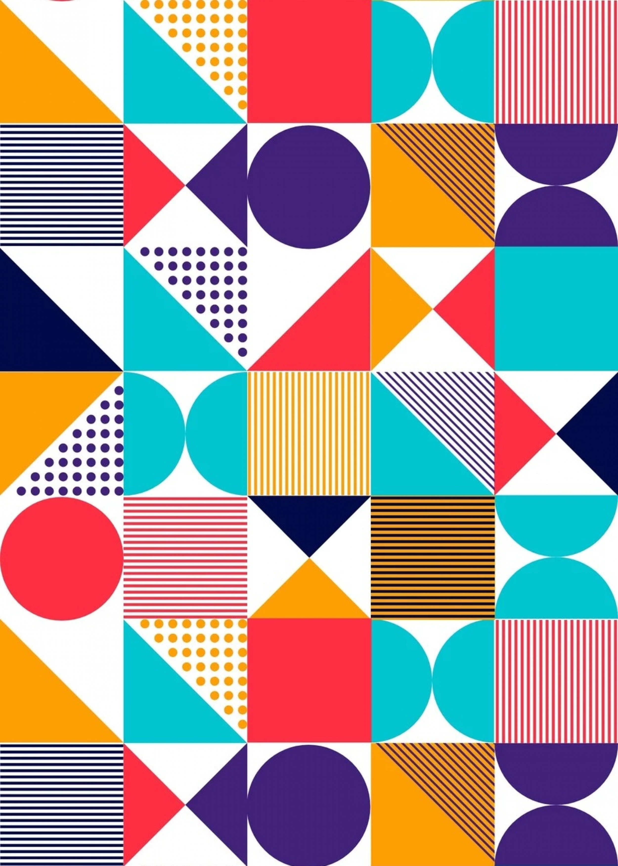 Colorful Pattern Repeat Abstract Shapes