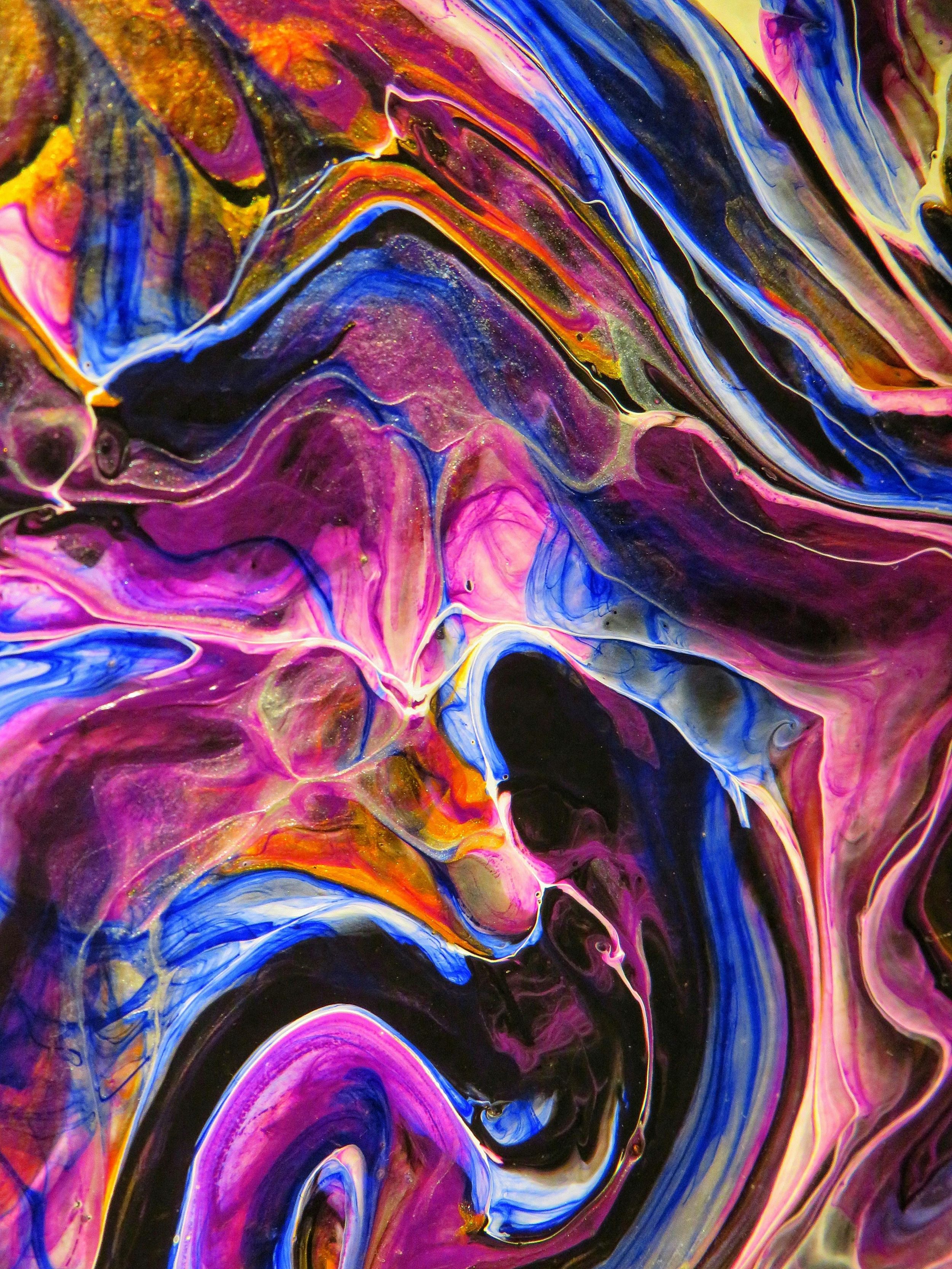 Colorful Vibrant Liquid Paint Art wallpaper for Apple iPhone, Apple Watch, Mac, iPad and Apple Watch