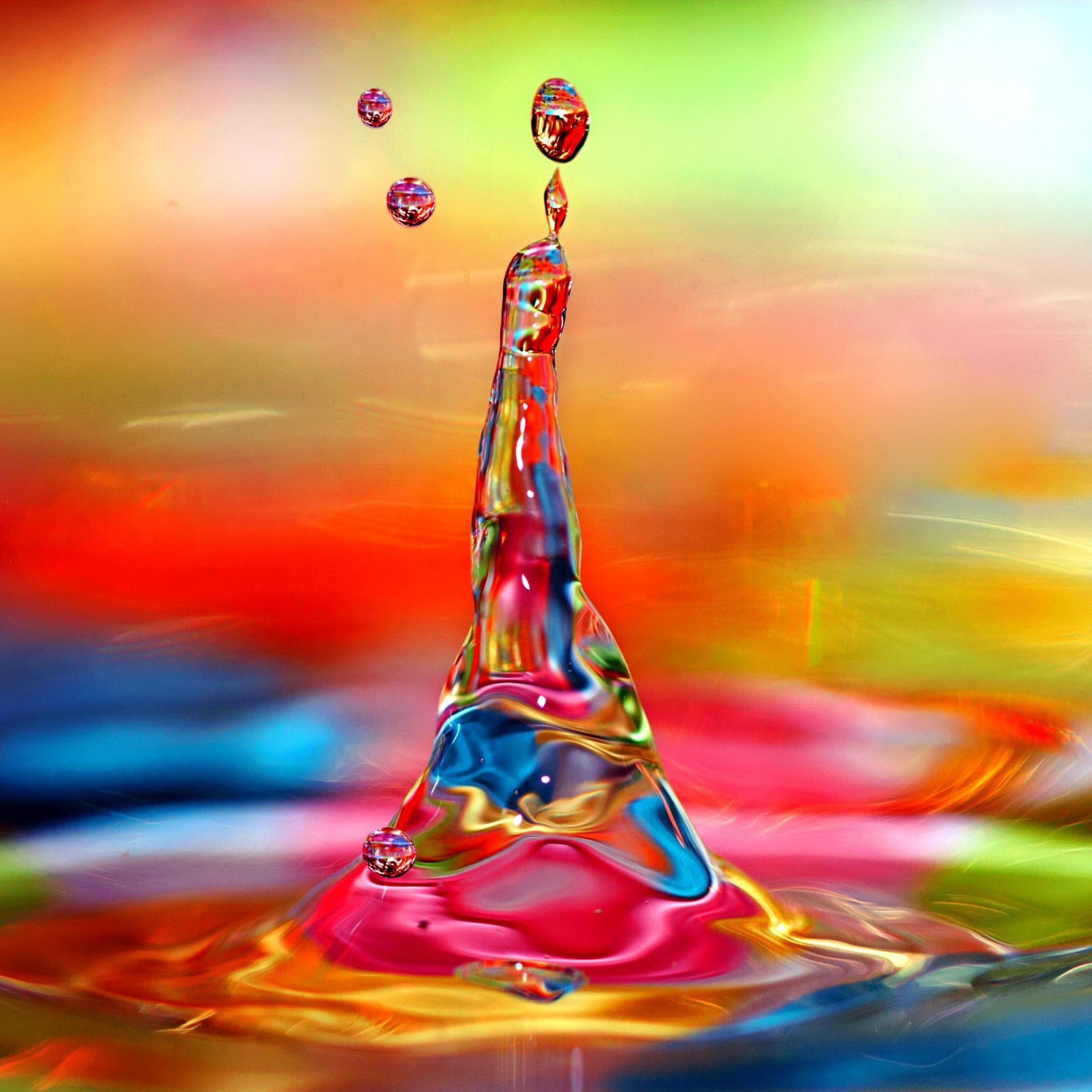 Colorful Water Droplet Digital wallpaper for Apple iPhone, Apple Watch, Mac, iPad and Apple Watch