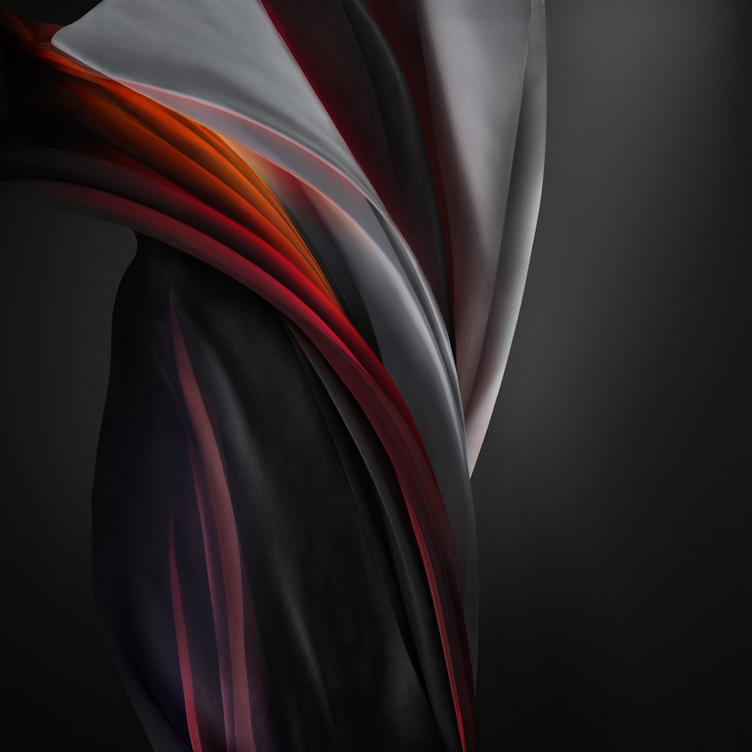 Dark Red Grey Colorful Abstract Swirl