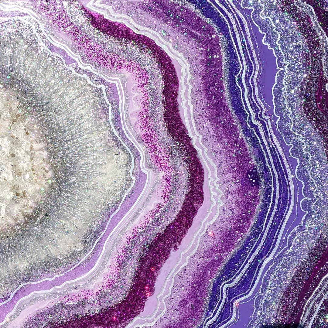 Geode Agate Purple Artwork