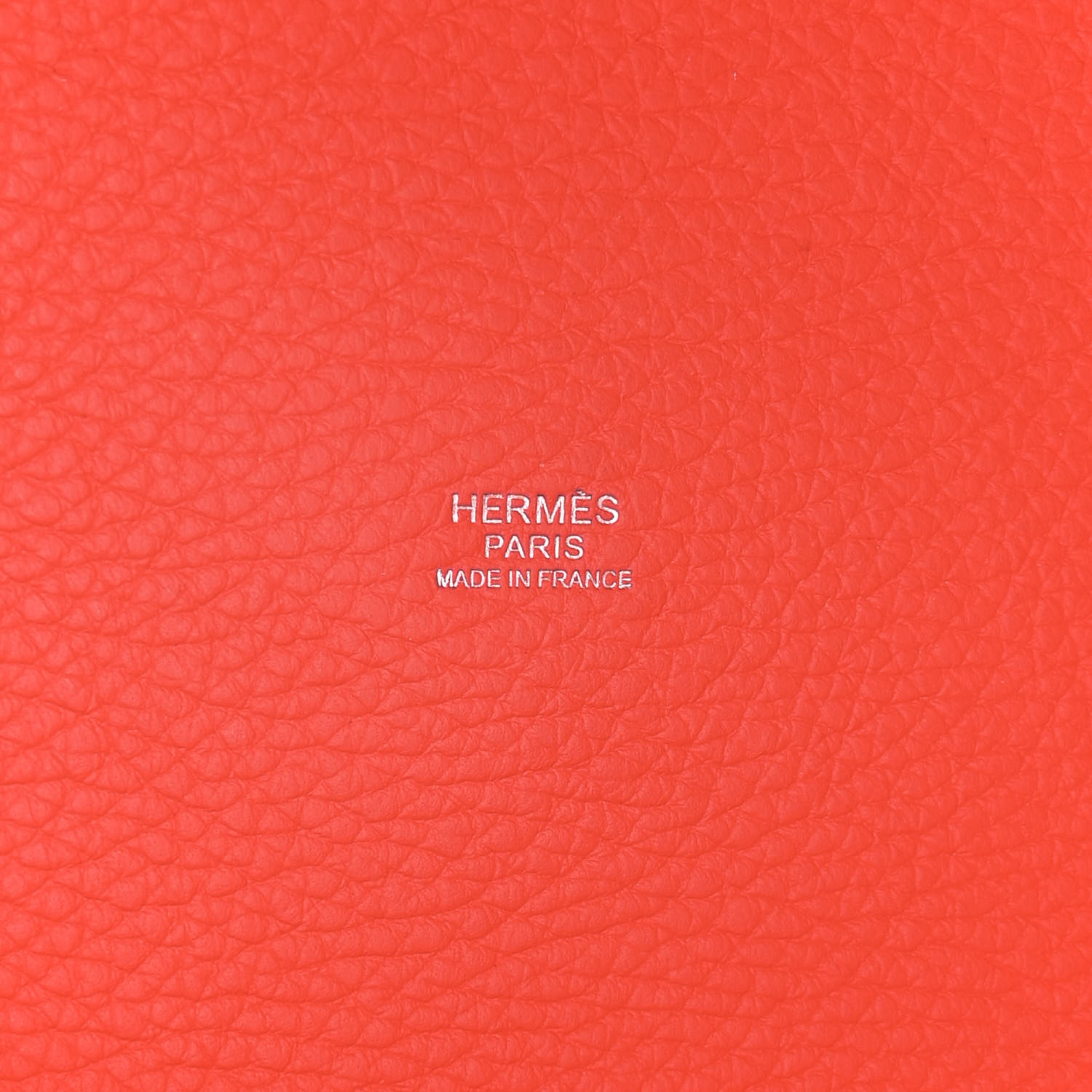 Hermes Paris Official Logo Red Leather