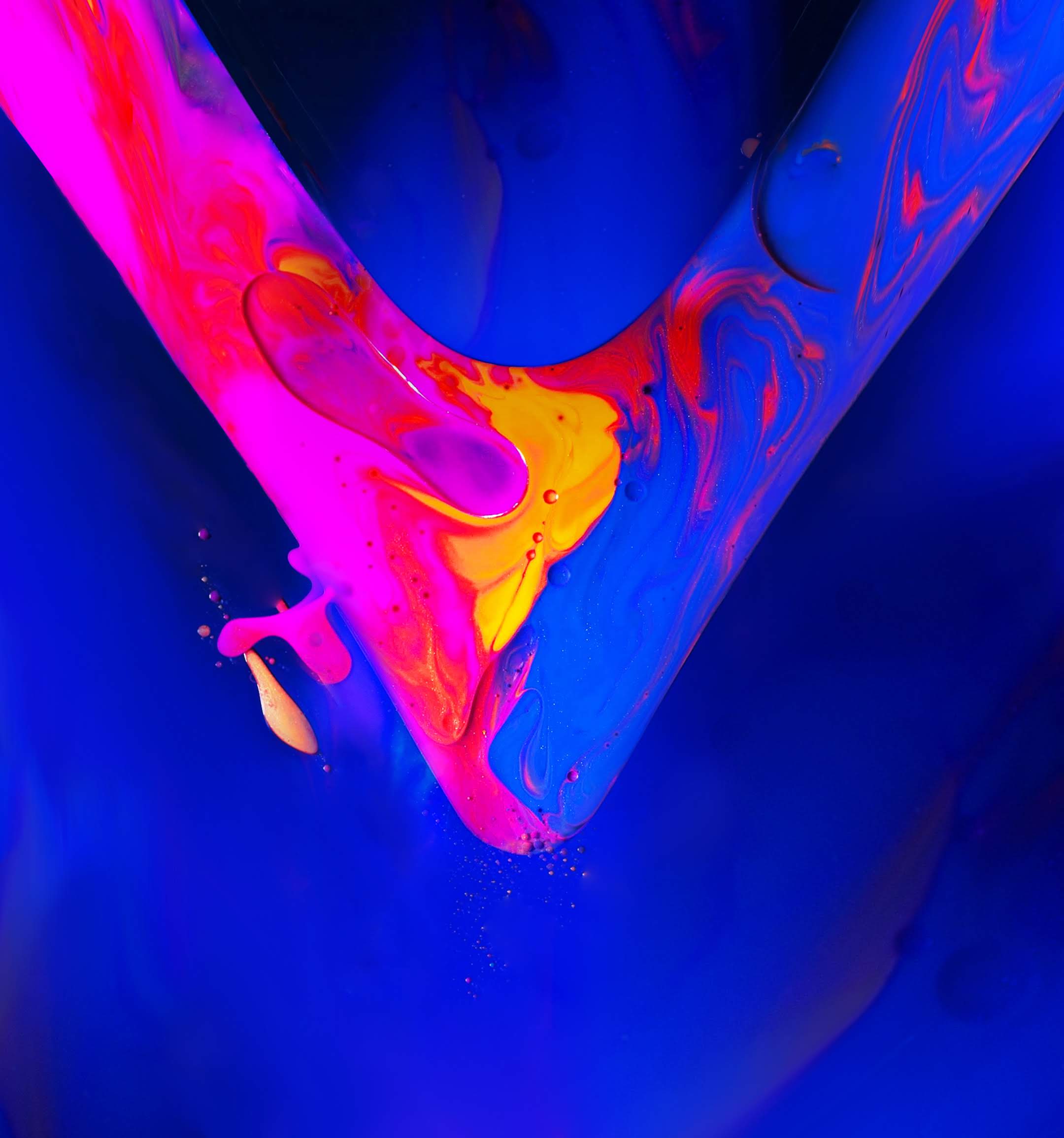 Honor View 20 Stock Walls Blue Pink Abstract Colorful