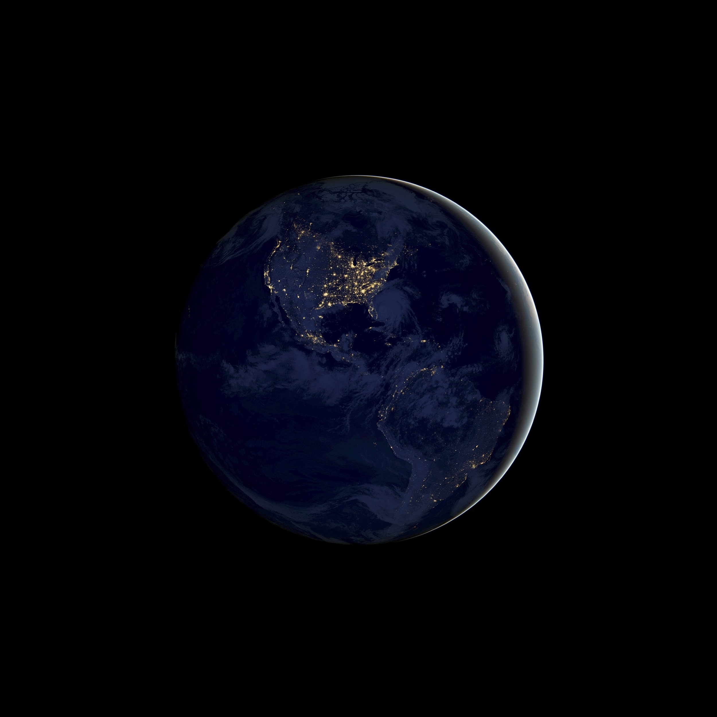 iOS 11 iPad Stock Earth Night